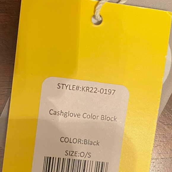 NWT Kerri Rosenthal Colorblock Cashgloves 100% Cashmere Gift Fun Warm Whimsical - Picture 7 of 7